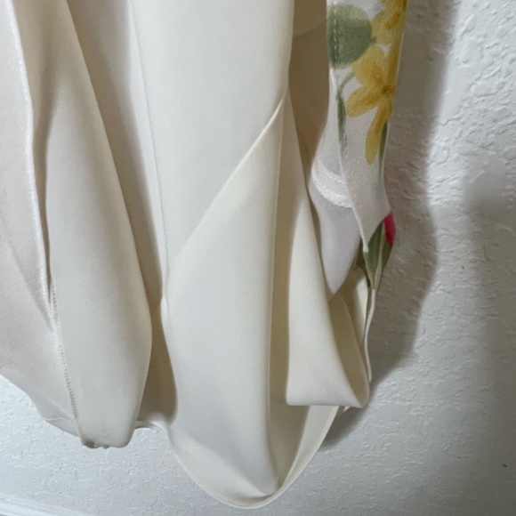 Ann Taylor 100% Silk Maxi Floral Sleeveless Dress w/ Shawl Y2K Sz 6 Multicolor - Picture 7 of 13